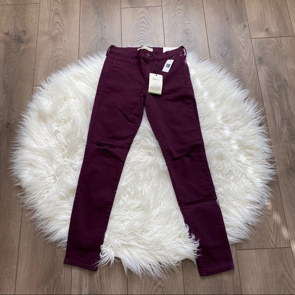 GAP Denim - NWT Gap Maroon Skinny Jeans